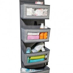 Organizator suspendat pentru usa 31x101x13 cm cu 4 compartimente, gri Organizator suspendat pentru usa 31x101x13 cm cu 4 compartimente, gri